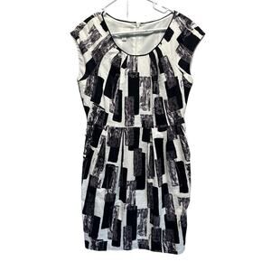 Donna Morgan Abstract Brushstroke Sheath Dress 12P Old Money